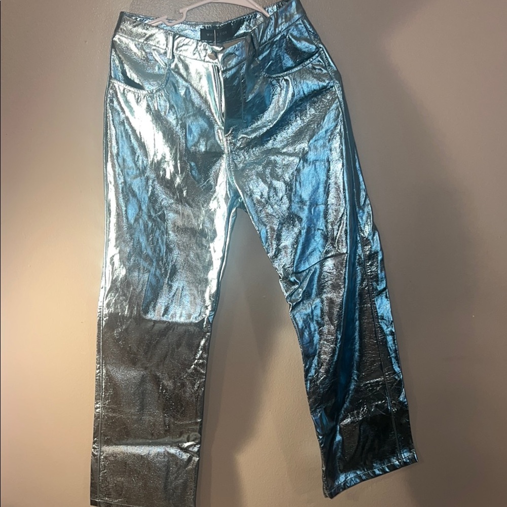Shiny Metallic PantsWhite Fox